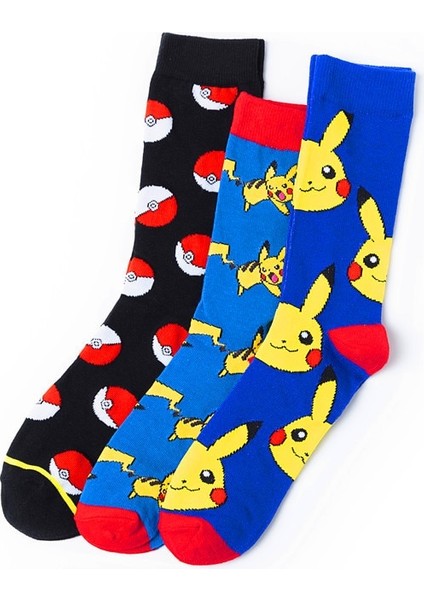 Pokemon Pikachu Şekil Pamuk Çorap Pokemon Squirtle Charmander Bulbasaur Anime Cosplay Erkek Kadın Noel Hediyesi Çorap (Yurt Dışından) fırsatları