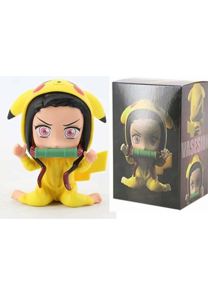 Kamado Nezuko Şekil Demon Slayer Cosplay Pikachu S Model Oyuncaklar (Yurt Dışından)