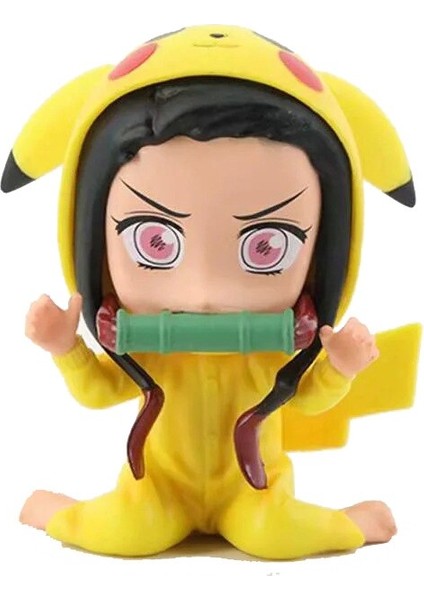 Kamado Nezuko Şekil Demon Slayer Cosplay Pikachu S Model Oyuncaklar (Yurt Dışından) modelleri