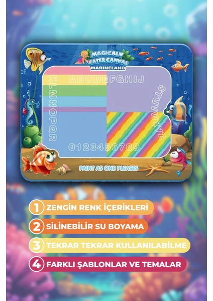 Çocuklar İçin Su Oyun Matı , Su Çizim Matı, Sihirli Boyama Halısı, Yazı Tahtası, Boyama Tahtası, Sulu Oyun Halısı fiyatları