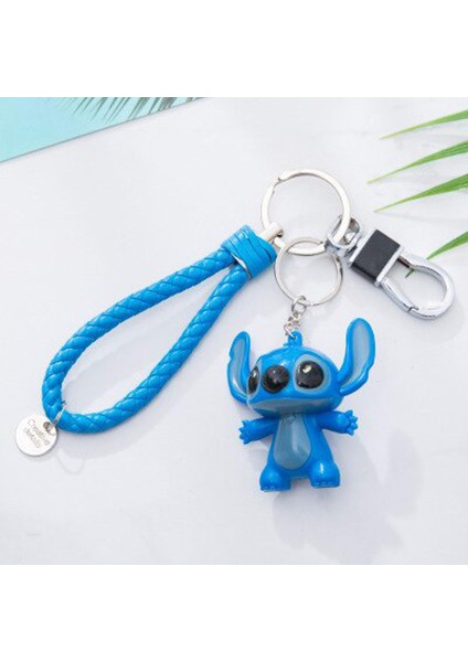 Yeni Lilo ve Stitch Aksiyon Figürleri Karikatür Dikiş LED Anahtar Yüzükler Light Up Ses Yenilik Oyuncaklar Çocuklar Brinquedos Hediyeler (Yurt Dışından)