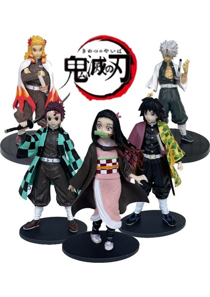 2021 Anime Iblis Avcısı Kamado Tanjirou Nezuko Aksiyon Şekilli Kalıp Oyuncaklar Zenitsu Heykelcik Inosuke Kimetsu Hiçbir Yaiba Figura (Yurt Dışından) modelleri