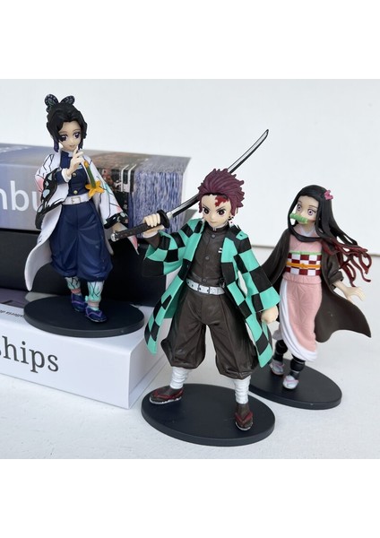 2021 Anime Iblis Avcısı Kamado Tanjirou Nezuko Aksiyon Şekilli Kalıp Oyuncaklar Zenitsu Heykelcik Inosuke Kimetsu Hiçbir Yaiba Figura (Yurt Dışından) fırsatları