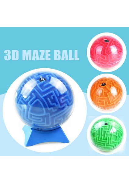 3D Labirentler Bulmaca Oyuncak Şeffaf Küre El Oyun Çantası Kutusu Eğlenceli Zeka Oyunu Turuncu (Yurt Dışından) modelleri