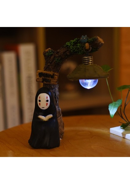 Japonya Stüdyo Ghibli Kaonashi No Man Totoro LED Gece Lambası Bebek Miyazaki Hayao Ruhların Kaçışı Reçine Aksiyon Figürü Çocuk Oyuncak (Yurt Dışından)