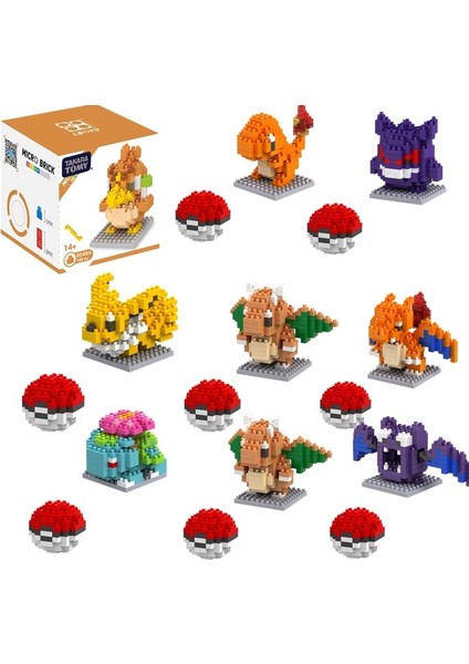 41 Stilleri Kutusu ile Pokemon Yapı Taşları Küçük Karikatür Picachu Hayvan Modeli Eğitim Oyunu Grafik Pokemon Oyuncaklar (Yurt Dışından)