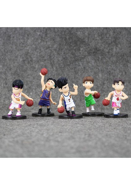 5 Adet/grup Slam Dunk Shohoku Basketbol Oyuncusu Anime Figürleri Bebek Hanamichi Sakuragi Rukawa Kaede Çocuklar Için Serin Model (Yurt Dışından)