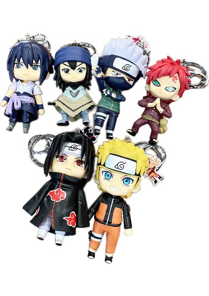 Anime Naruto Şekil Anahtarlık Karikatür Kawaii Uzumaki Kakashi Uchiha Sasuke Aksiyon Modeli Anahtarlık Aksesuarları Kolye Çocuk Oyuncak Hediye (Yurt Dışından) modelleri