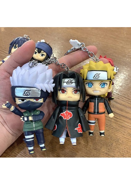 Anime Naruto Şekil Anahtarlık Karikatür Kawaii Uzumaki Kakashi Uchiha Sasuke Aksiyon Modeli Anahtarlık Aksesuarları Kolye Çocuk Oyuncak Hediye (Yurt Dışından) indirimleri