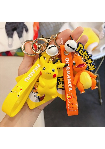 Pokemon Pikachu Anahtarlık Hakiki Sevimli Anime Karikatür Pokémon Aksiyon Figürü Charizard Anahtarlık Kawaii Model Oyuncak Bebek Çocuk Kız Hediye (Yurt Dışından) modelleri