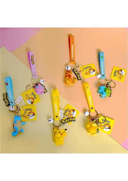 Pokemon Pikachu Anahtarlık Hakiki Sevimli Anime Karikatür Pokémon Aksiyon Figürü Charizard Anahtarlık Kawaii Model Oyuncak Bebek Çocuk Kız Hediye (Yurt Dışından) fırsatları