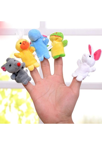 [daha Mutlu] 1 Adet Küçük Hayvanlar Parmak Bebek Oyuncakları Kuklalar Sevimli Küçük Hayvan Parmak Bebek Çift Kumaş Pürüzsüz Iplik Kuklaları (Yurt Dışından)