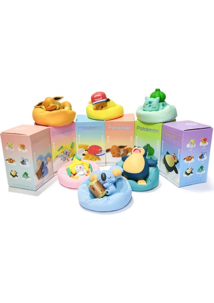 Orijinal Pokemon Uyku Serisi Pikachu Jirachi Eevee Komala Snorlax Bulbasaur Anime Figürleri Peluş Taban Model Bebek Oyuncak (Yurt Dışından) indirimleri