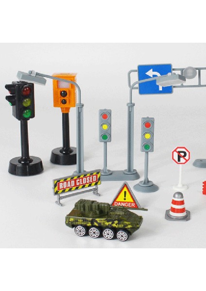 Mini Trafik Işaretleri Yol Işığı Bloğu Ses LED Çocuk Güvenliği Eğitici Çocuk Bulmaca Trafik Işığı Oyuncakları Erkek Kız Hediyeler (Yurt Dışından) fırsatları