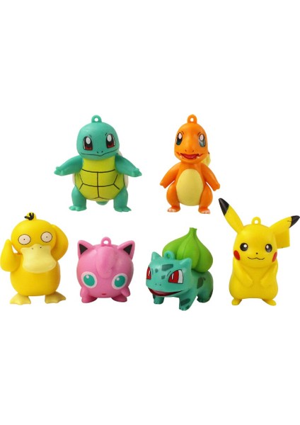 6 Adet/takım 3.5-6 cm Pokemon Şekil Oyuncaklar Anahtarlıklar Pikachu Charmander Bulbasaur Psyduck Pvc Sevimli Mini Bebek Kolye (Yurt Dışından) fiyatları