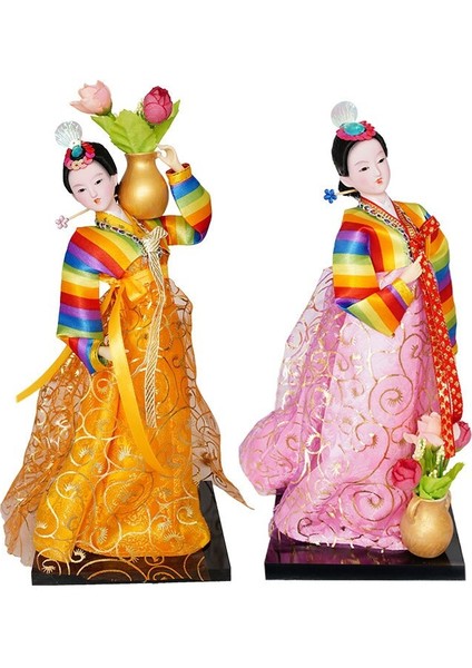 12 Inç Kore Geleneksel Hanbok El Yapımı Dans Kostümü Modeli Şekil Aksiyon Oyuncak Bebek El Sanatları Dekor Elbise Pelerin Modelleri (Yurt Dışından) fırsatları