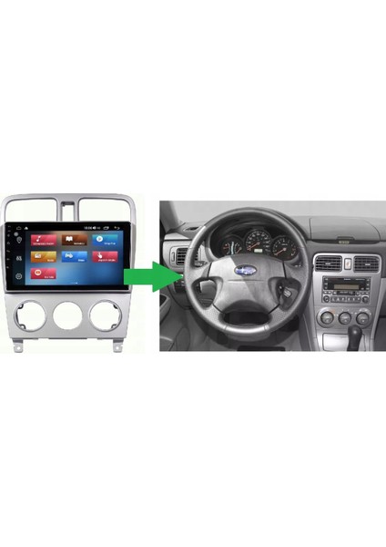 Subaru Forester - Araç Multimedya Ekran - 4gb 64GB - S - Gri - 2003 - 2008 - 9 Inch - Myway indirimleri