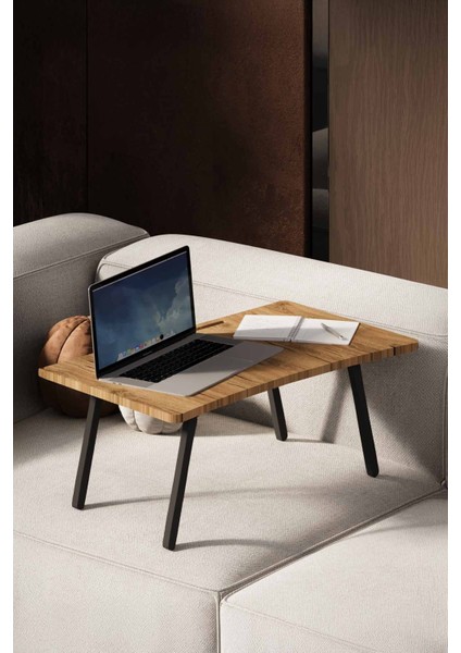 Ahşap Ergonomik Keyif Sehpası Laptop Sehpası Taşınabilir Kahvaltı Masası Katlanır Çalışma Sehpası