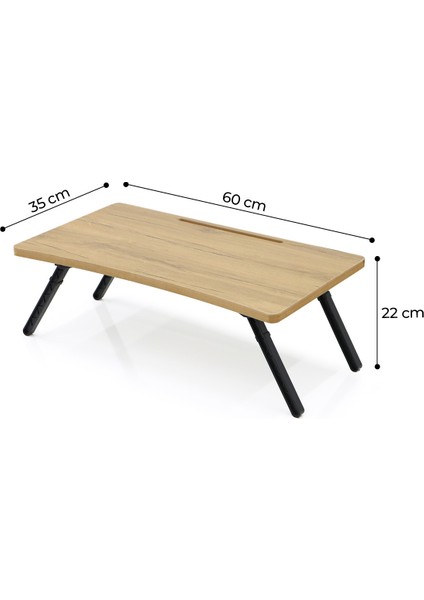 Ahşap Ergonomik Keyif Sehpası Laptop Sehpası Taşınabilir Kahvaltı Masası Katlanır Çalışma Sehpası