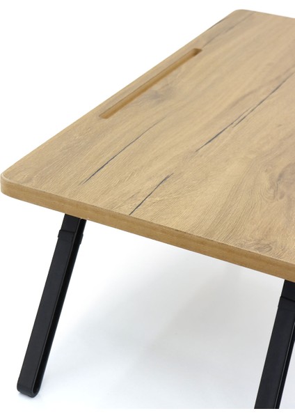 Ahşap Ergonomik Keyif Sehpası Laptop Sehpası Taşınabilir Kahvaltı Masası Katlanır Çalışma Sehpası