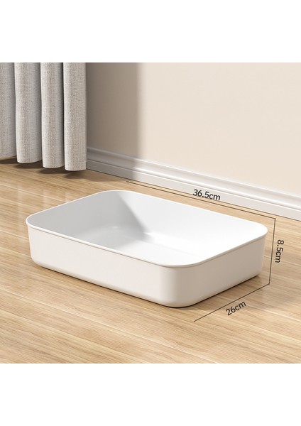 Beyaz 8l Çok Amaçlı Plastik Saklama Kutusu Masaüstü Düzenleyici Ev (Yurt Dışından)