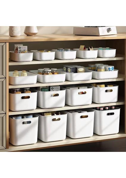 Beyaz 8l Çok Amaçlı Plastik Saklama Kutusu Masaüstü Düzenleyici Ev (Yurt Dışından) fiyatları