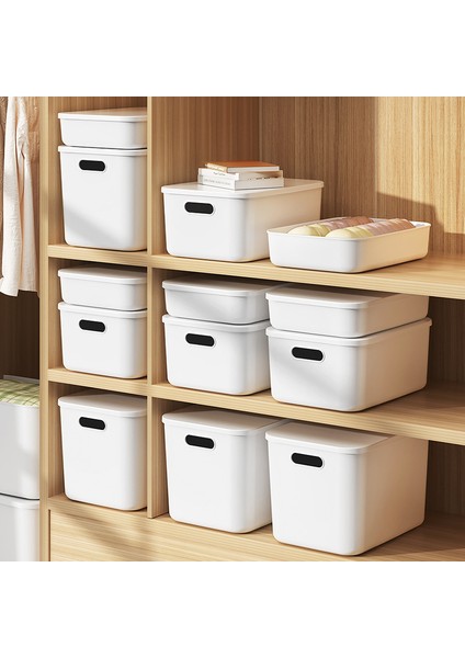 Beyaz 8l Çok Amaçlı Plastik Saklama Kutusu Masaüstü Düzenleyici Ev (Yurt Dışından) modelleri