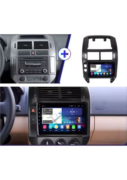 Volkswagen Polo - Araç Multimedya Ekran - 4gb 64GB - Old - Black - 2005 - 2009 - 9 Inch - Myway indirimleri