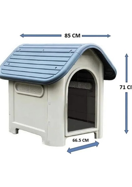 Plastik Kedi ve Köpek Kulübesi Kapılı 85X71X66 cm