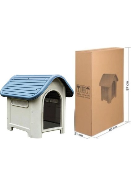 Plastik Kedi ve Köpek Kulübesi Kapılı 85X71X66 cm