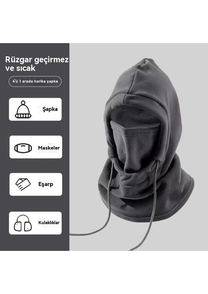 Açık Bisiklet Rüzgar Maskesi Boynu Entegre Spor Soğuk Geçirmez Sıcak Başlık Kapağı (Yurt Dışından)