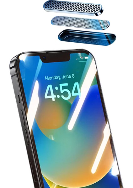 iPhone 11 Pro Ekran Koruyucu Cam Ahize Toz Önleyici Hd Görüntü Zrantidust