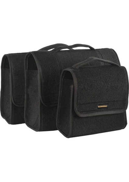 Mini-Midi-Maxi 3'lü Bagaj Çantası Seti, Kenar Renk Siyah