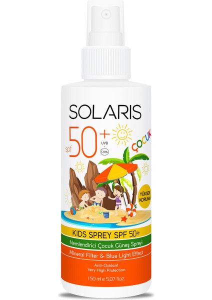 Çocuk Güneş Kremi Sprey SPF 50+ Yüksek Kor