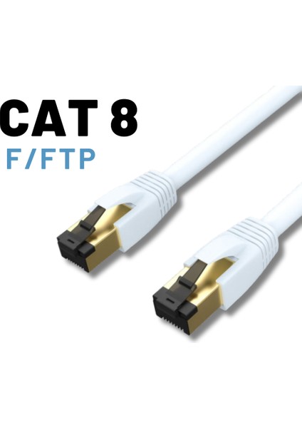 Irenıs 15 Metre Cat8 Kablo F/ftp Lszh Ethernet Network Lan Ağ Kablosu