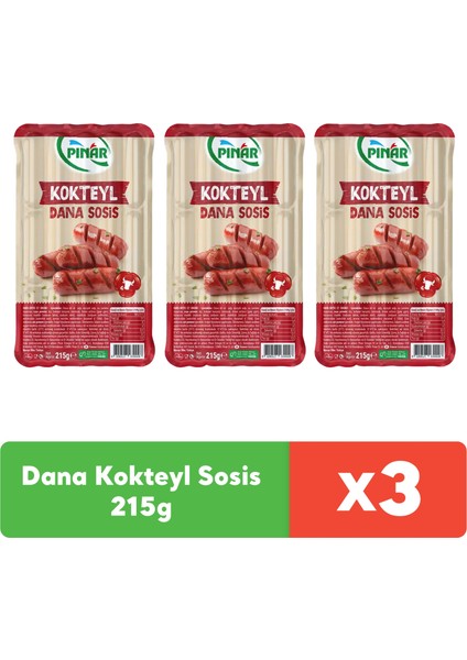 Dana Kokteyl Sosis 215g x 3 adet