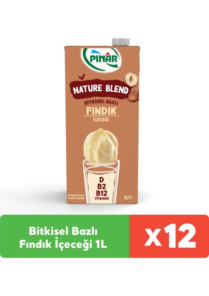 Nature Blend Bitkisel Bazlı Fındık Içeceği 1 L Vegan Laktozsuz x 12 Adet