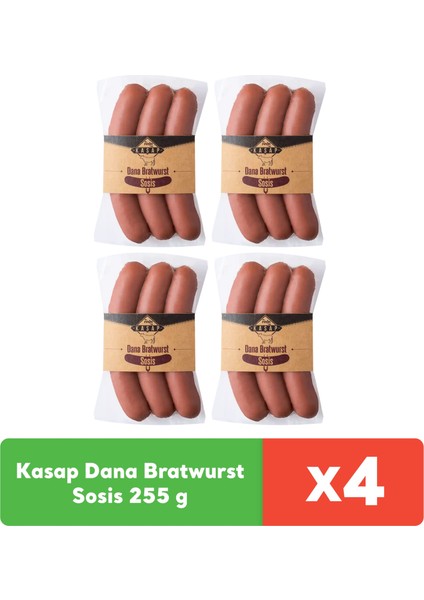 Kasap Dana Bratwurst Sosis 255 g x 4 adet