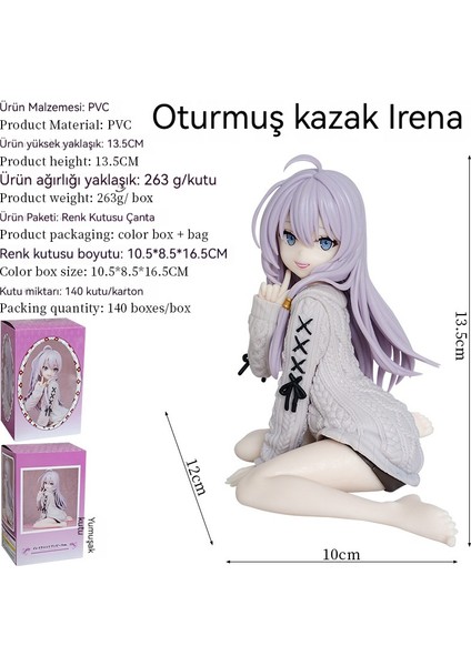 13 cm Cadı Turu Lena Oturarak El Modeli (Yurt Dışından)