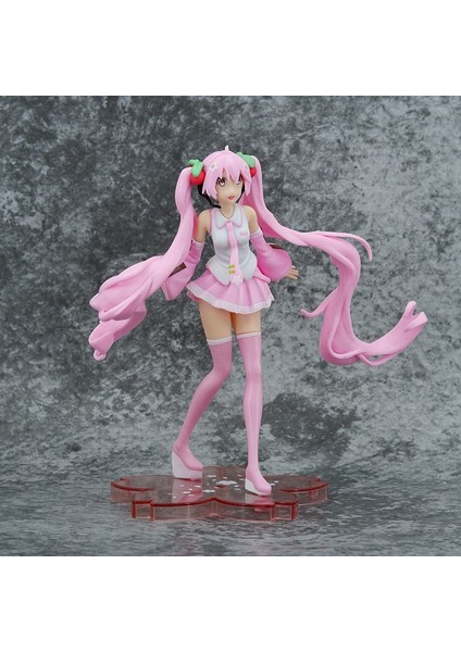 19 cm Pembe Hatsune Miku El Arabası Bebek (Yurt Dışından)