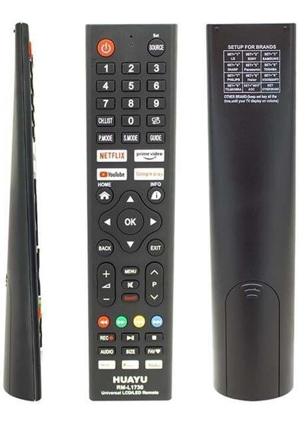Kl RM-L1730 Netflıx-Youtube-Google Play Tuşlu Unıversal LCD LED Tv Kumanda