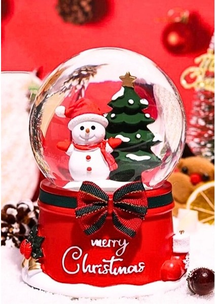 Yılbaşı 2025 Kardan Adam 13 cm Orta Boy Işıklı Müzikli Kar Küresi 20A fiyatları