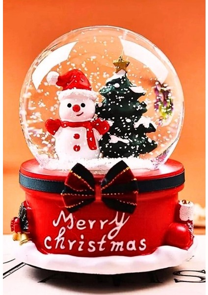 Yılbaşı 2025 Kardan Adam 13 cm Orta Boy Işıklı Müzikli Kar Küresi 20A fırsatları