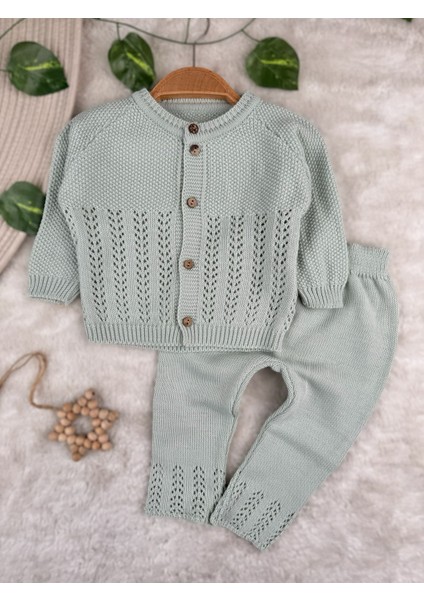Klimalı Triko Premium Kışlık Kız Bebek İkili Takım