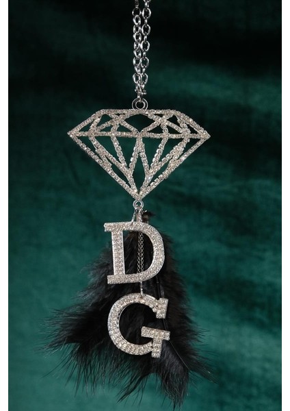 Gümüş Pırlanta & Çift Harf &tüy Renk Seçenekli Dikiz Süsü fiyatları