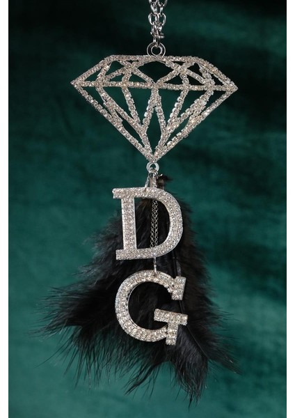 Gümüş Pırlanta & Çift Harf &tüy Renk Seçenekli Dikiz Süsü fırsatları