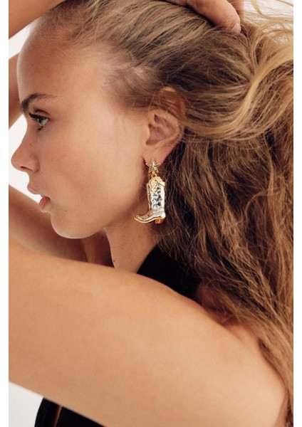 Kovboy Sallantılı Çift Renk Küpe fiyatları