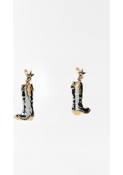 Kovboy Sallantılı Çift Renk Küpe fırsatları