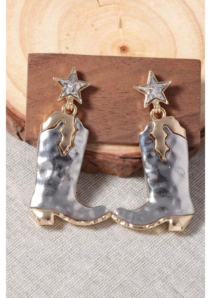 Kovboy Sallantılı Çift Renk Küpe indirimleri