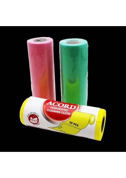 Acord SOFTTEX-415 Rulo Perforated Sarı Bez 20 Parça (4172)